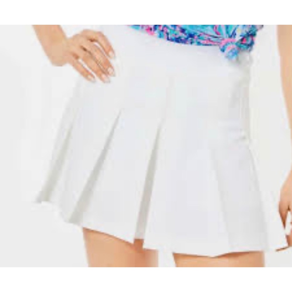 Lilly Pulitzer Luxletic Priska Skort UPF 50+ Resort White Tennis Golf Size 14